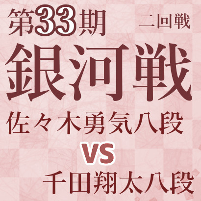 佐々木勇気八段vs千田翔太八段【第33期銀河戦】