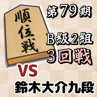 第79期順位戦B級2組3回戦・鈴木大介九段戦【速報】