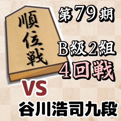第79期順位戦B級2組4回戦・谷川浩司九段戦【速報】